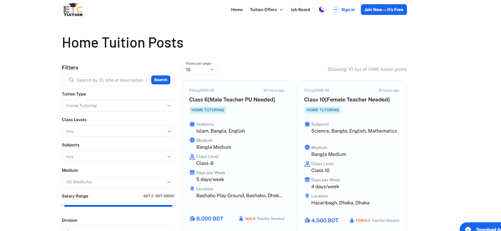 ETC Tuition - Tutor Marketplace